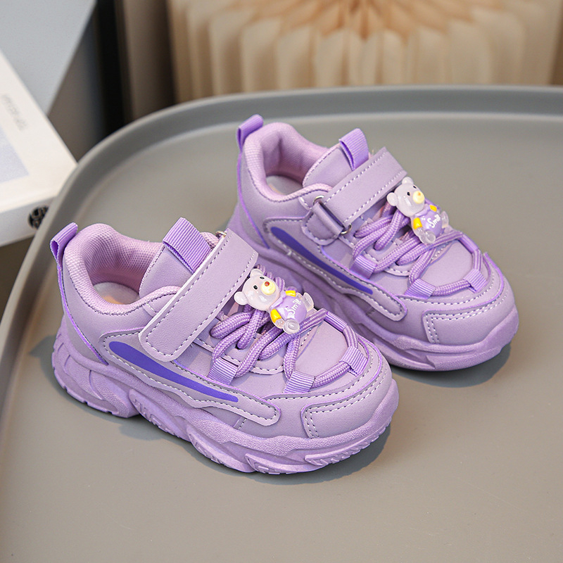 Dječje chunky tenisice u stilu dad shoes s umjetnom kožom, plišanim unutarnjim podstavom, Velcro zatvarač, gumena potplat; povećavaju visinu, vodootporne, lagane, protuklizne dječje tenisice