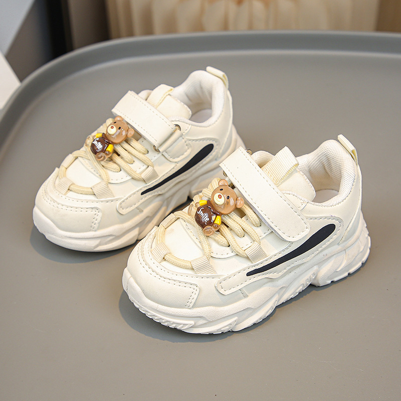 Dječje chunky tenisice u stilu dad shoes s umjetnom kožom, plišanim unutarnjim podstavom, Velcro zatvarač, gumena potplat; povećavaju visinu, vodootporne, lagane, protuklizne dječje tenisice