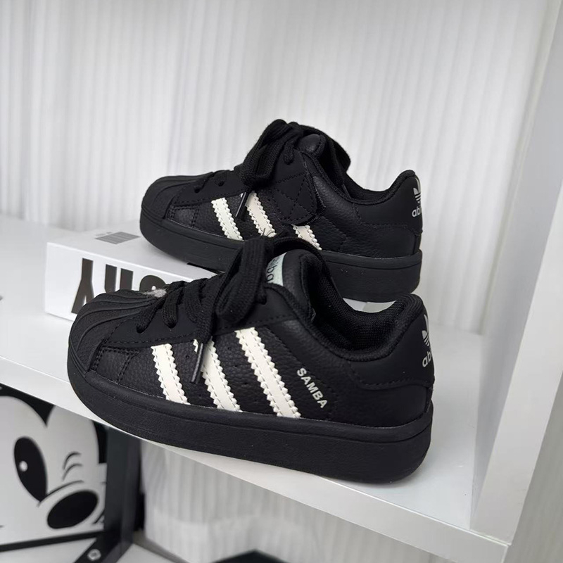 Dječje tenisice od prave kože s retro shell-toe, bijele, unisex stil, korejski stil, modno i svestrano – proljeće 2026