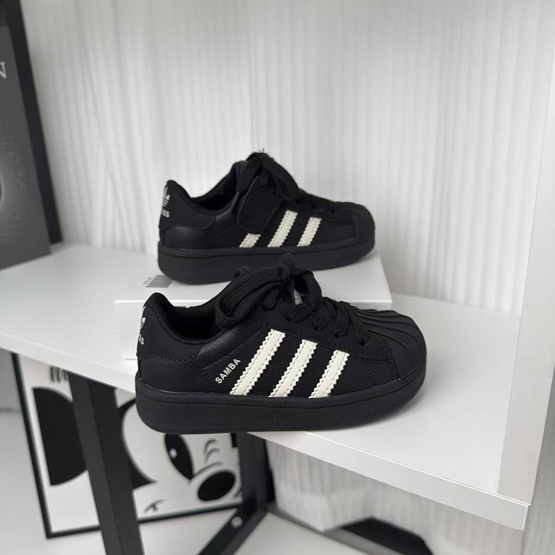 Dječje tenisice od prave kože s retro shell-toe, bijele, unisex stil, korejski stil, modno i svestrano – proljeće 2026