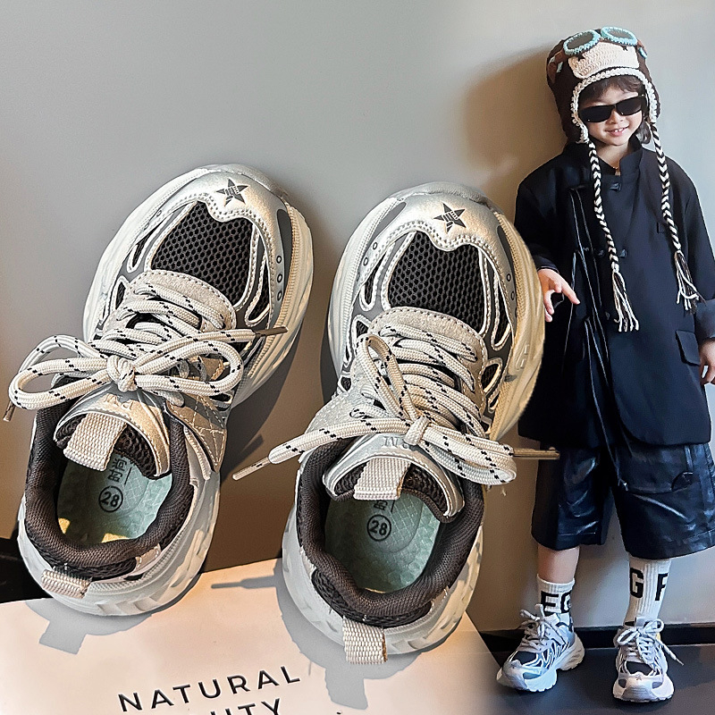 Dječje tenisice s mrežicom za jesen, protuklizne, unisex za dječake i djevojčice, stil dad shoes