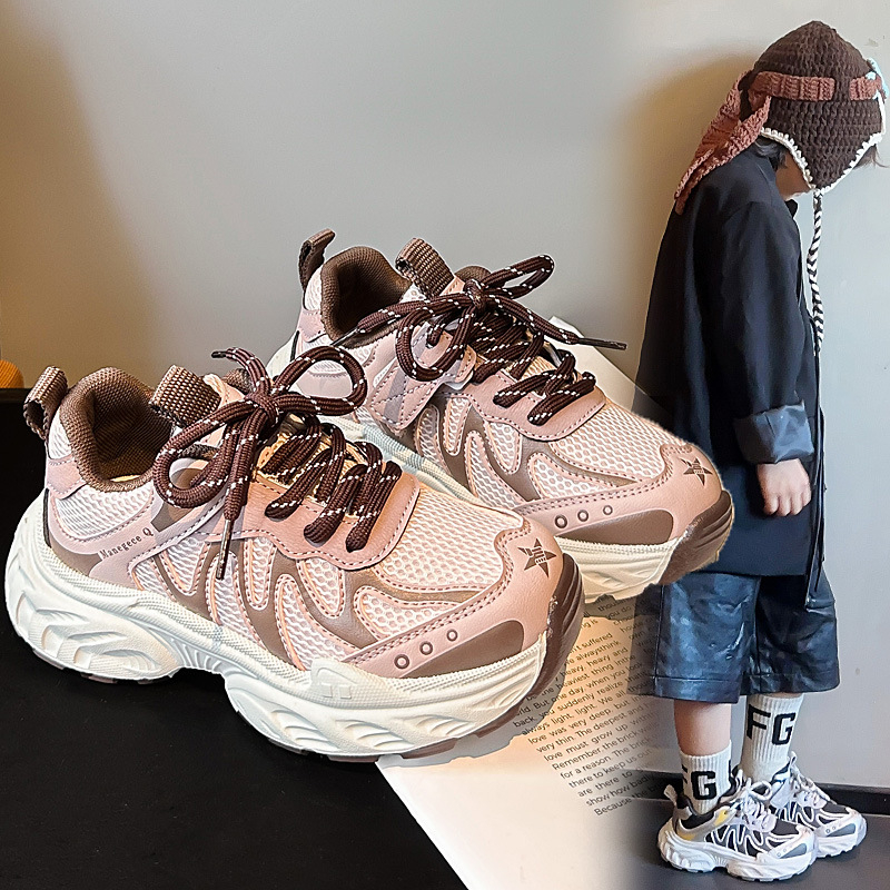 Dječje tenisice s mrežicom za jesen, protuklizne, unisex za dječake i djevojčice, stil dad shoes
