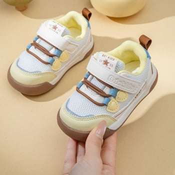 Cipele za hodanje za bebe i malu djecu - proljeće 2026, protuklizna mekana potplata, mrežasti gornji dio, Velcro zatvaranje, unisex, unutarnja obuća, za dob 6–36 mjeseci