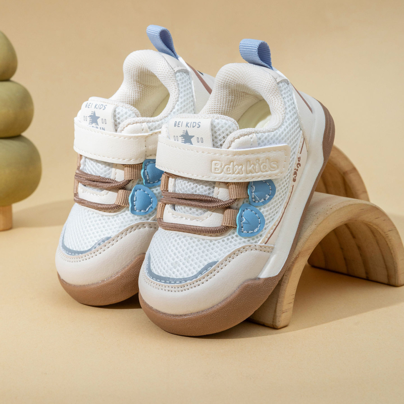 Cipele za hodanje za bebe i malu djecu - proljeće 2026, protuklizna mekana potplata, mrežasti gornji dio, Velcro zatvaranje, unisex, unutarnja obuća, za dob 6–36 mjeseci