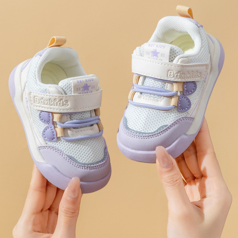 Cipele za hodanje za bebe i malu djecu - proljeće 2026, protuklizna mekana potplata, mrežasti gornji dio, Velcro zatvaranje, unisex, unutarnja obuća, za dob 6–36 mjeseci