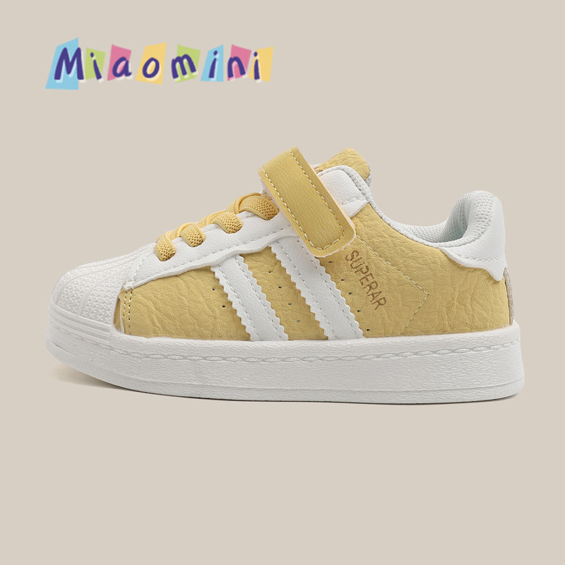 Dječje bijele tenisice s shell-toe, casual, mekani potplat, unisex, jesen 2025