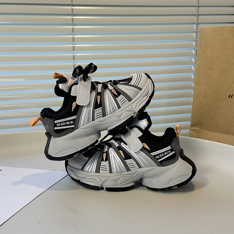 Dječje tenisice za jesen s kožnim gornjim dijelom i Velcro zatvaranjem, unisex, casual, moderne i svestrane