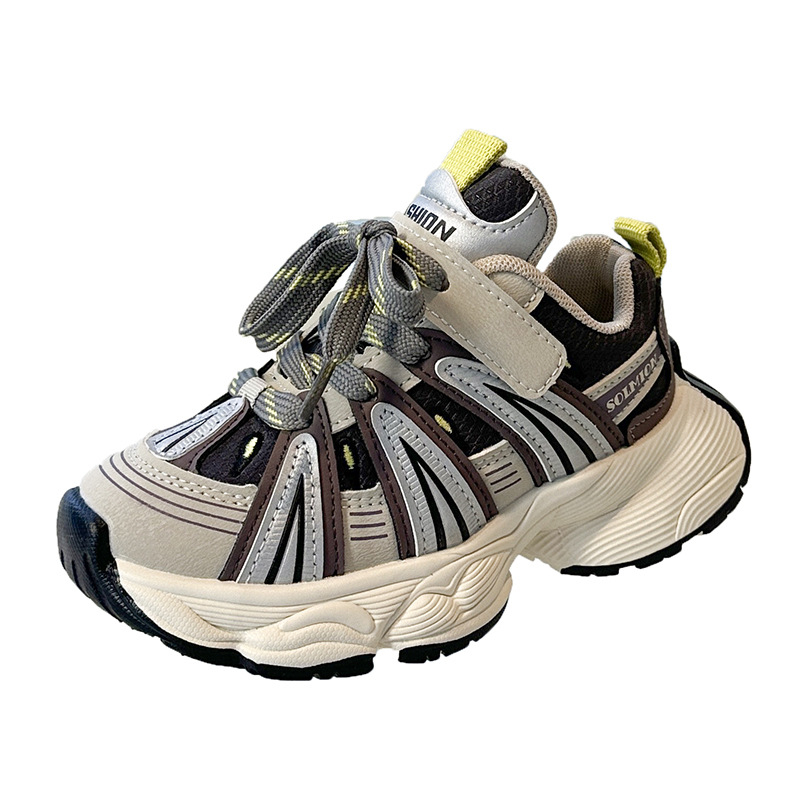 Dječje tenisice za jesen s kožnim gornjim dijelom i Velcro zatvaranjem, unisex, casual, moderne i svestrane