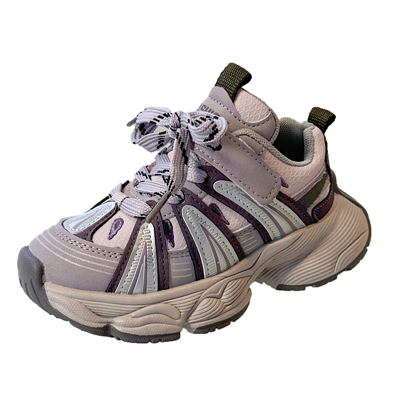 Dječje tenisice za jesen s kožnim gornjim dijelom i Velcro zatvaranjem, unisex, casual, moderne i svestrane
