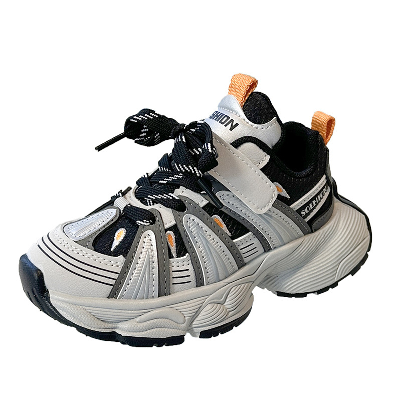 Dječje tenisice za jesen s kožnim gornjim dijelom i Velcro zatvaranjem, unisex, casual, moderne i svestrane