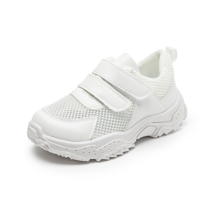 2026 ljeto Dječje tenisice s Velcro trakom, mrežastim gornjim dijelom, bijele, unisex, za vrtić