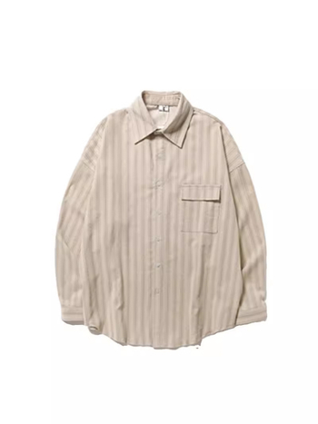 cityboy Proljeće–Jesensko japanskog stila vintage Corduroy košulja s finim prugama, unisex, široki kroj, casual