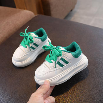 Dječje platnene tenisice s okomitimi prugama, prozračne casual sportske tenisice s Velcro zatvaračem, unisex, za proljeće i jesen.