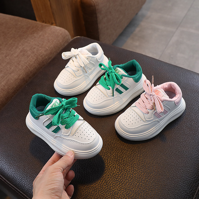 Dječje platnene tenisice s okomitimi prugama, prozračne casual sportske tenisice s Velcro zatvaračem, unisex, za proljeće i jesen.