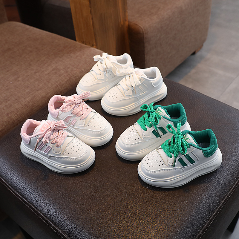 Dječje platnene tenisice s okomitimi prugama, prozračne casual sportske tenisice s Velcro zatvaračem, unisex, za proljeće i jesen.