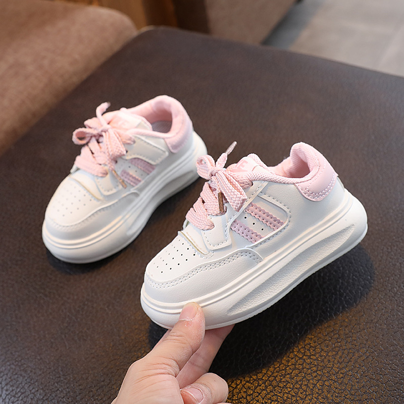 Dječje platnene tenisice s okomitimi prugama, prozračne casual sportske tenisice s Velcro zatvaračem, unisex, za proljeće i jesen.