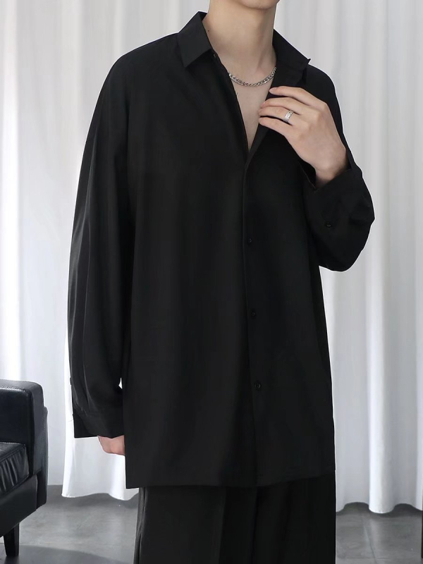 Jesenska muška košulja s dugim rukavima, bez glačanja, šifon s blagim padom, muški, korejski stil mode.