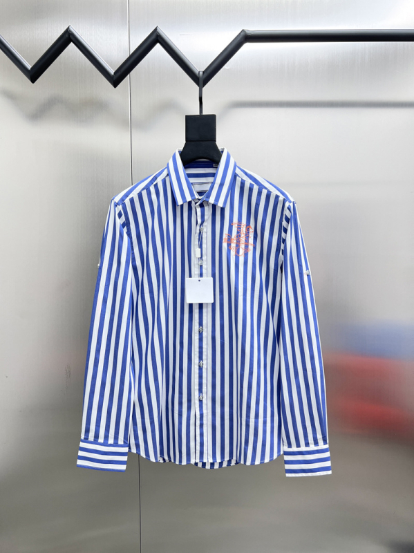 Muška košulja s dugim rukavima, prugama i color-block uzorkom, uski kroj, poslovni stil, bez glačanja