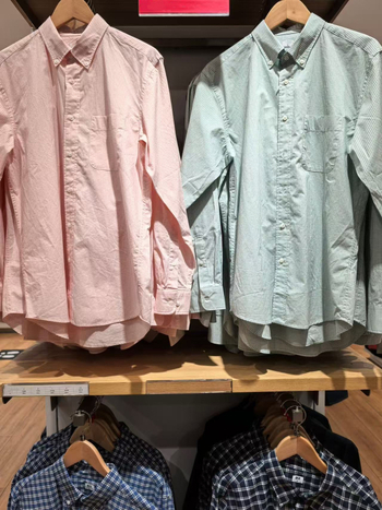 URAZ karirana pamučna košulja, dugi rukavi, stoji ovratnik, casual, unisex, A476015 473281
