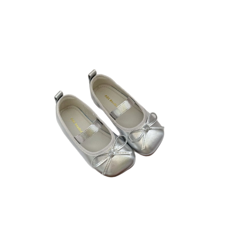Dječje satenske baletanke s mašnicom Mary Jane, slip-on cipele