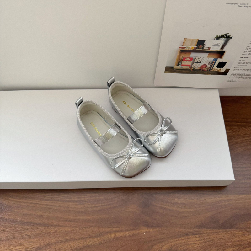 Dječje satenske baletanke s mašnicom Mary Jane, slip-on cipele