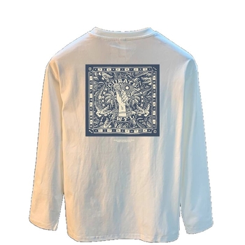 Ανδρικό μακρυμάνικο T‑shirt από 100% βαμβάκι, φαρδιά γραμμή, στρογγυλή λαιμόκοψη, άνοιξη-φθινόπωρο