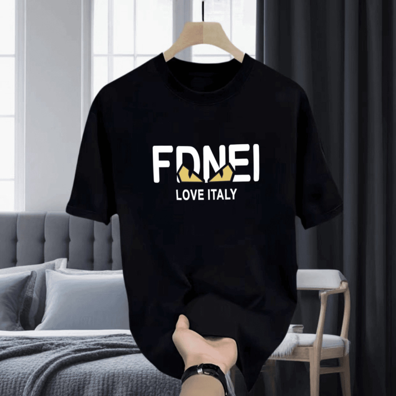 Ανδρικό κοντομάνικο T‑shirt από 100% βαμβάκι, καλοκαίρι 2024, ευρωπαϊκό στυλ, μινιμαλιστικό τύπωμα με γράμματα, στενή γραμμή