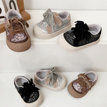 Cipele za bebe i malu djecu sa šljokicama, mekana potplat, jednobojne, niski gornji dio, za uzrast 1-3 godina, unisex