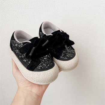 Cipele za bebe i malu djecu sa šljokicama, mekana potplat, jednobojne, niski gornji dio, za uzrast 1-3 godina, unisex