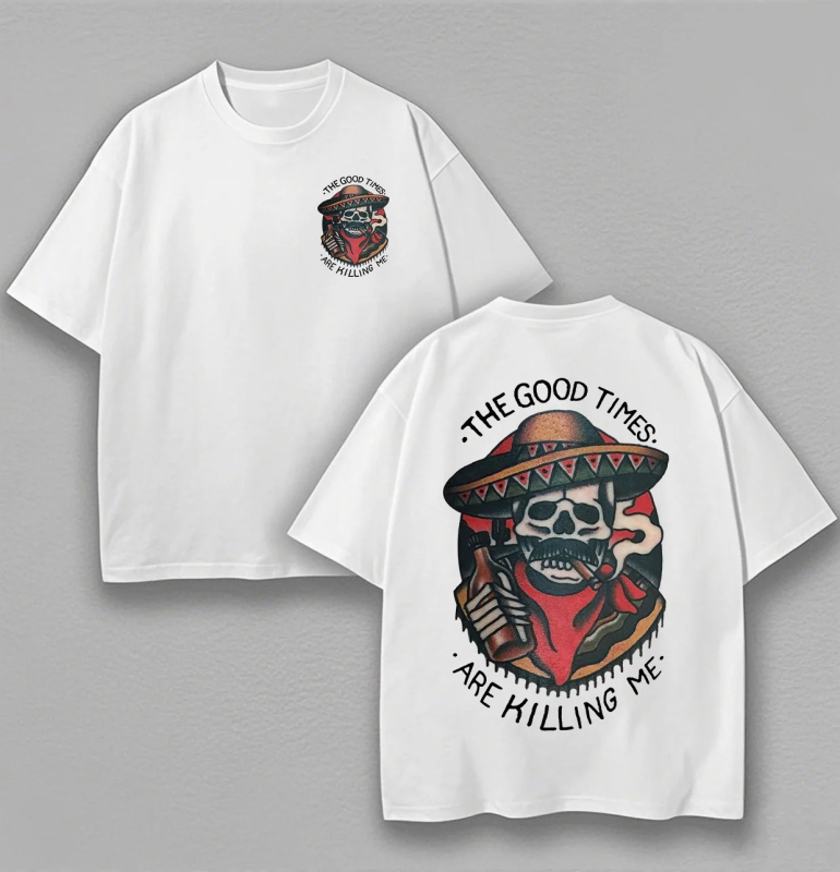 13446 Ανδρικό T‑shirt με εκτύπωση, 100% βαμβάκι, κοντό μανίκι, στρογγυλός λαιμός, ίσια γραμμή, σε απόθεμα
