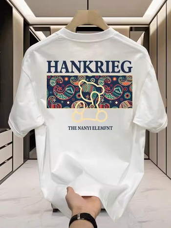 Muški T-shirt kratkih rukava od 100% pamuka, ljetni, udoban kroj, američki stil