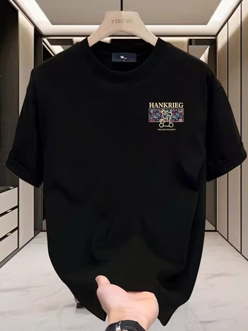 Muški T-shirt kratkih rukava od 100% pamuka, ljetni, udoban kroj, američki stil