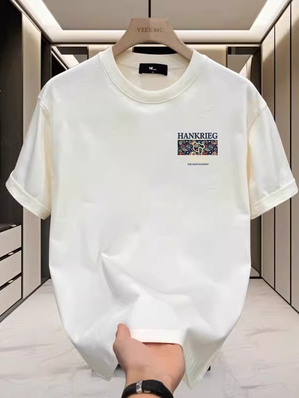 Muški T-shirt kratkih rukava od 100% pamuka, ljetni, udoban kroj, američki stil