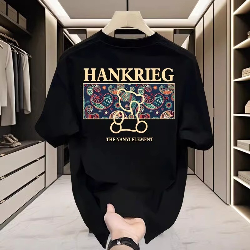 Muški T-shirt kratkih rukava od 100% pamuka, ljetni, udoban kroj, američki stil