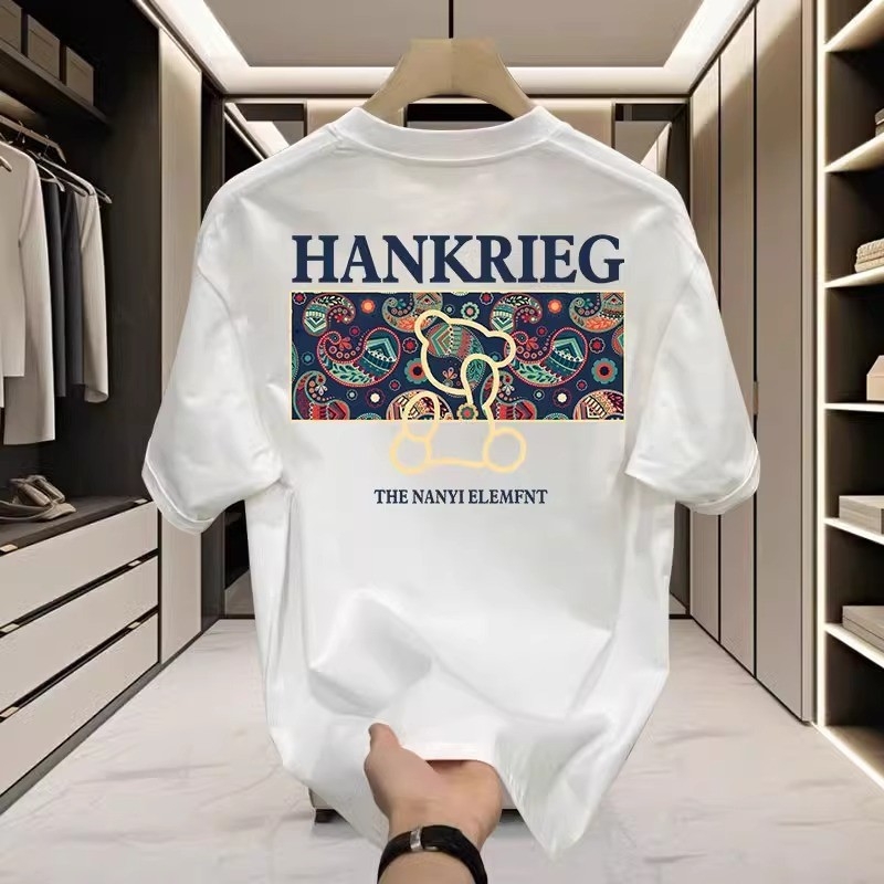 Muški T-shirt kratkih rukava od 100% pamuka, ljetni, udoban kroj, američki stil