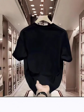 Ανδρικό κοντομάνικο βαμβακερό T-shirt, 2025 καλοκαίρι, άνετη γραμμή, στρογγυλός λαιμός, καθημερινή μόδα με εκτύπωση κινουμένων σχεδίων