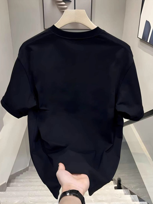 Καλοκαιρινή κοντομάνικη T-shirt από 100% βαμβάκι, unisex, χαλαρή γραμμή, γεωμετρικό τύπωμα, στρογγυλή λαιμόκοψη