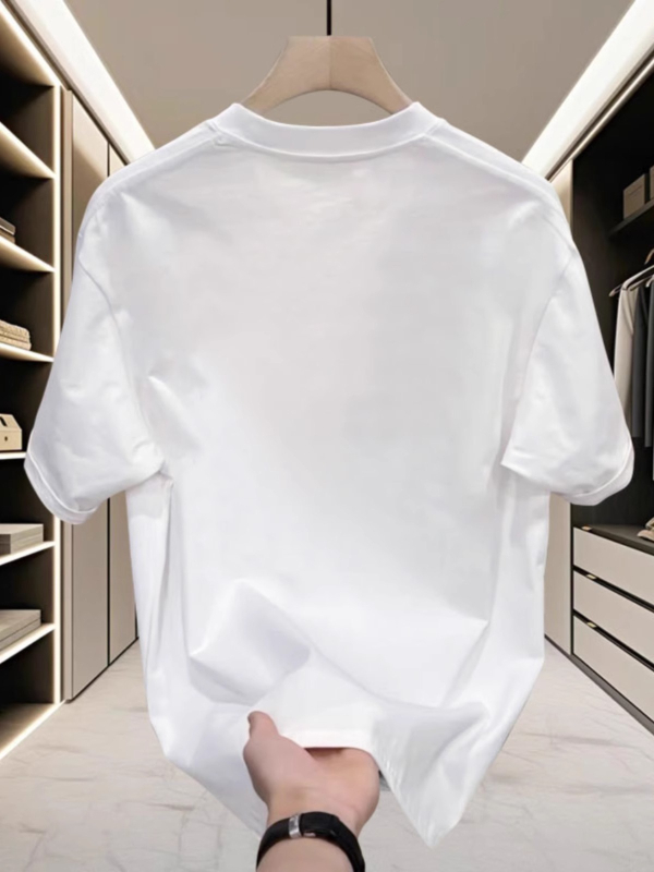 Αμερικανικού στυλ βαμβακερή αντρική T-shirt με τύπωμα, κοντό μανίκι, καλοκαίρι, στρογγυλή λαιμόκοψη, σχέδιο καρτούν