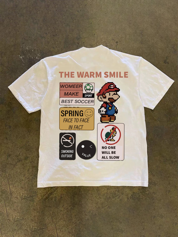 Muški T-shirt s kratkim rukavima, 260 g, lagani kroj, pad ramena, INS stil, ljeto 2025