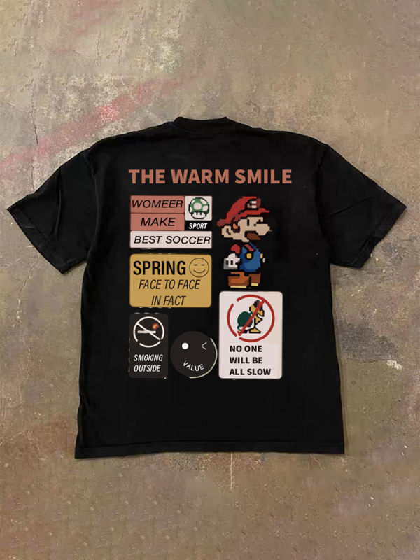 Muški T-shirt s kratkim rukavima, 260 g, lagani kroj, pad ramena, INS stil, ljeto 2025