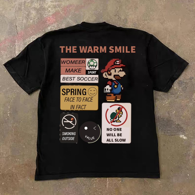 Muški T-shirt s kratkim rukavima, 260 g, lagani kroj, pad ramena, INS stil, ljeto 2025
