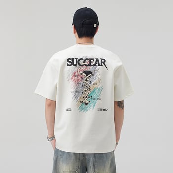 Muško ljetno T-shirt s kratkim rukavima, 2025 novi trend, slobodan kroj, 3D ispis, casual top