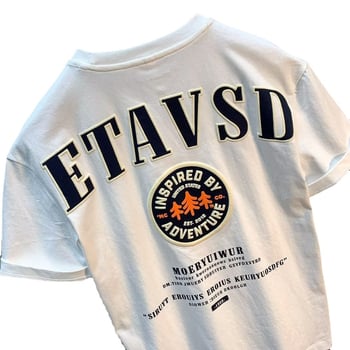 Muški kratki T-shirt od Lycra Ice Silk Cottona, slim kroj, urban print s motivom crtića