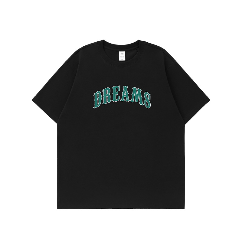 Ανδρική T‑shirt με street print, 220 g βαμβάκι combed, χαλαρή γραμμή, στρογγυλός λαιμός, κοντά μανίκια