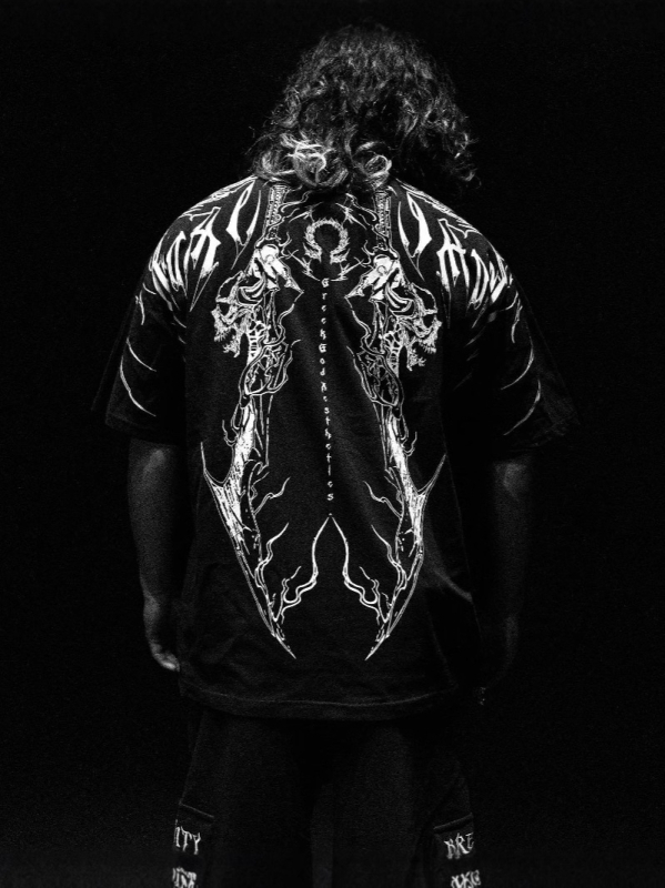 Breathedivinity BD, αμερικανική μάρκα streetwear, Diablo στυλ, άνετη γραμμή, Plus Size, αντρικό βαμβακερό T-shirt με κοντά μανίκια, εκτύπωση κρανίο-διάβολος