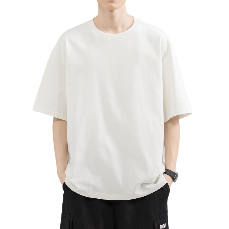 Ανδρικό κοντομάνικο T-shirt από 100% βαμβάκι, μονοχρωμο με στρογγυλό λαιμό, άνετη καθημερινή ένδυση.