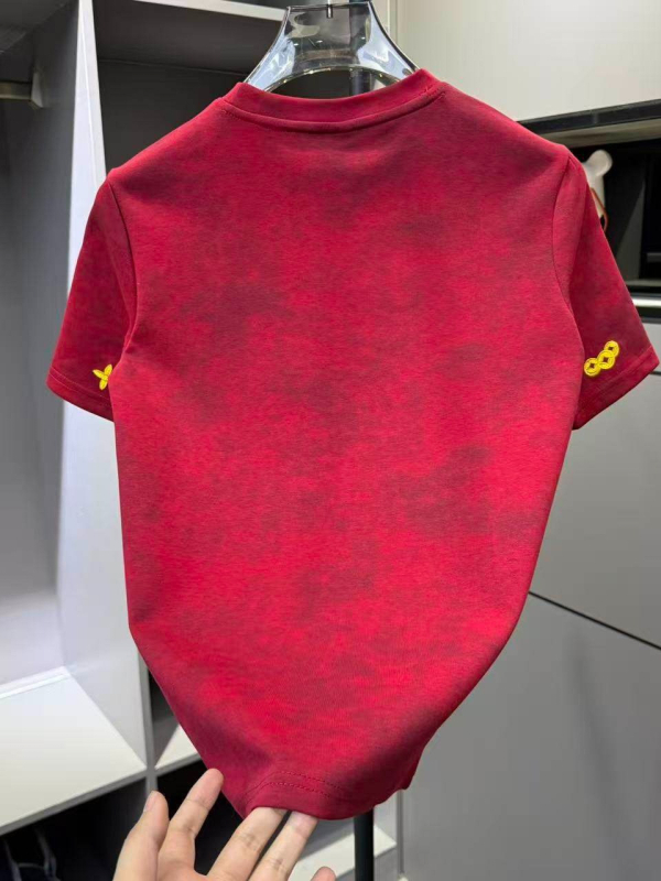 2026 Κεντημένο ανδρικό T-shirt με σχέδιο Get Rich, βαρύ ύφασμα, κοντά μανίκια, διακριτή πολυτέλεια, υψηλή ποιότητα, ευέλικτο, στρογγυλός λαιμός