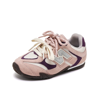 Dječje tenisice s kontrastnim bojama, korejskog stila trening tenisice, prozračne, protuklizna podloga, s Velcro trakom, unisex, jesen 2025