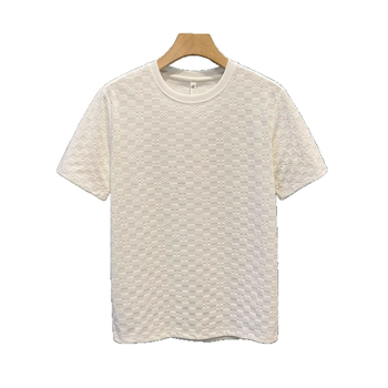 Αντρικό κοντομάνικο T‑shirt με στενή εφαρμογή, δροσερό ύφασμα Ice Silk, με σχέδιο γραμμάτων, επιχειρηματικό στυλ Ευρώπη-Αμερική, μοντέλο 2026