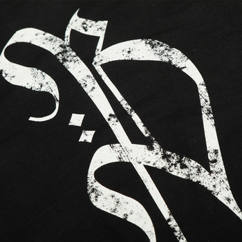 Ανδρικό μακρυμάνικο T‑shirt με σχέδιο σταυρός, σκούρο street style, ριγέ με χρωματικό block, ράγκλαν μανίκια, στρογγυλό λαιμό, άνοιξη–φθινόπωρο